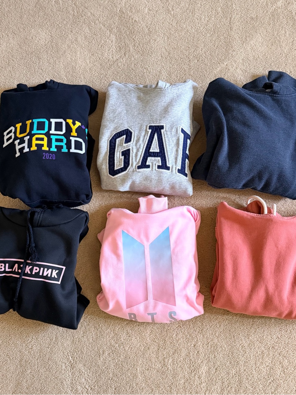 Bundle of girls hoodies sweatshirts size large